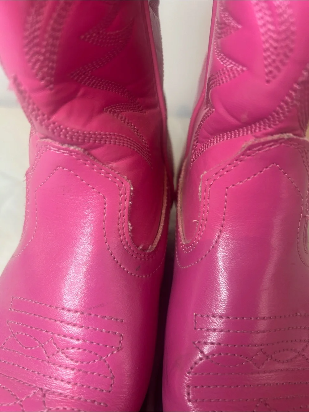 Pink Western Cowboy Boots with Silver Toe Detail